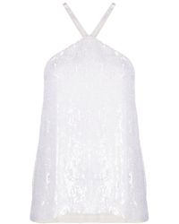 P.A.R.O.S.H. - Sequin Halterneck Top - Lyst