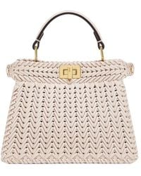 Fendi - Camellia Interlace Leather Bag - Lyst