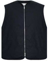 Jil Sander - Logo Embroidered Zip-Up Gilet - Lyst