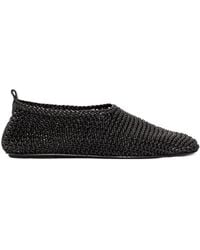 TOTEME - Totme Wovened Round Toe Ballet Flats - Lyst