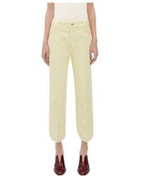 Bottega Veneta - Curved Shape Wash Denim Trousers - Lyst