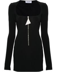 The Attico - The Scoop Neck Zip-Detailed Mini Dress - Lyst