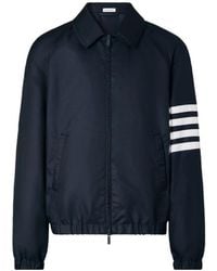 Thom Browne - Shiny Ripstop 4-Bar Zipped Track Jacket - Lyst