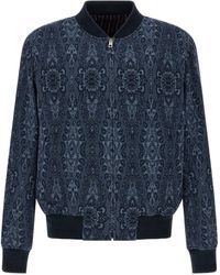 Etro - Jacquard Bomber Jacket Puffer Jackets - Lyst