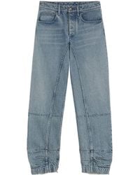 Jil Sander - Tapered-Leg Frayed-Hem Jeans - Lyst