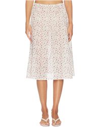 Posse - Elastic Waistband Midi Skirt - Lyst