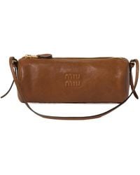 Miu Miu - Napa Leather Shoulder Bag - Lyst