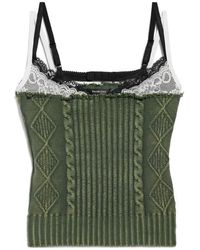 Balenciaga - Lace-Detailed Patched Tank Top - Lyst
