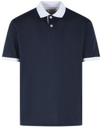 Eleventy - Contrast-Trim Polo Shirt - Lyst