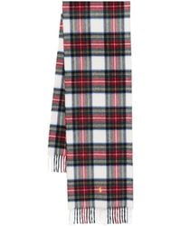 Polo Ralph Lauren - Logo Detail Plaid Fringed Scarf - Lyst