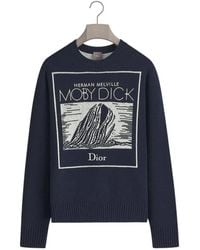 Dior - Sweater With Book Cover Embroidery And Intarsia, Regular Fit - Lyst