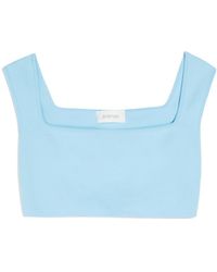 Sportmax - Square-Neck Cropped Vest Top - Lyst