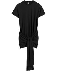 TOTEME - Knotted Draped T-Shirt - Lyst