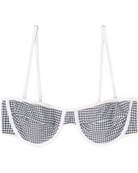 DIESEL - Bikini Top With Houndstooth Print - Lyst