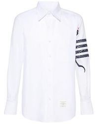 Thom Browne - Embroidered-Snake Cotton Shirt - Lyst