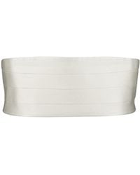 Stella McCartney - Pleat Detailed Satin Belt - Lyst