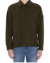Stone Island - Logo Patch Overshirt - Lyst
