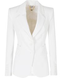 Elisabetta Franchi - Notched-Lapels Single-Breasted Blazer - Lyst