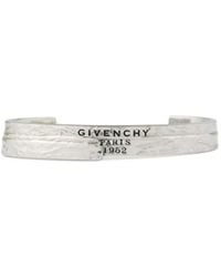 Givenchy - Logo Engraved Tape Cuff Bracelet - Lyst
