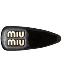 Miu Miu - Logo Plaque Hair Clip - Lyst