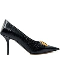 Balenciaga - Bb Logo Plaque Pointed Toe Pumps - Lyst