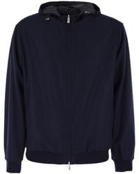 Fedeli - Reversible Hooded Bomber Jacket - Lyst