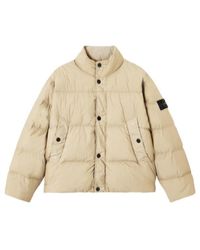 Stone Island - Logo Patch High Neck Puffer Jacket - Lyst