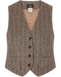 RRL - Wool-Cotton Blended Vest - Lyst