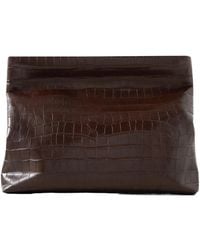 Nili Lotan - Jerry Crocodile-Patterned Leather Clutch - Lyst