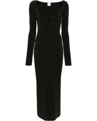 Nanushka - Seam-Detail Ribbed Midi Dress - Lyst