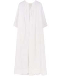 Aspesi - Gathered V-Neck Dress - Lyst