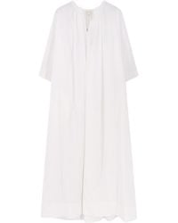 Aspesi - Gathered V-Neck Dress - Lyst