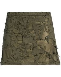 DIESEL - Solid Color Stretch Flared Skirt - Lyst