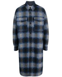 Isabel Marant - Plaid-Check Long Coat - Lyst
