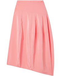 Tibi - Asymmetric Taffeta Midi Skirt - Lyst