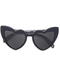 Saint Laurent - Eyewear Loulou Heart-Shape Frame Sunglasses - Lyst