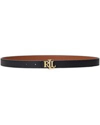 Ralph Lauren - Lauren Logo Buckled Reversible Belt - Lyst