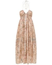 Zimmermann - Roselight Halter Maxi Dress - Lyst