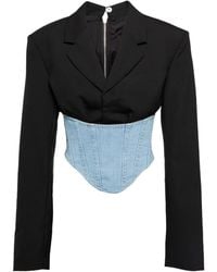 Dion Lee - Cowboy-Cloth Patchwork Suit Jacket - Lyst