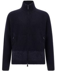 DSquared² - High-Neck Zipped Knitted Cardigan - Lyst