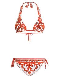 Dolce & Gabbana - Majolica-Printed Bikini Set - Lyst