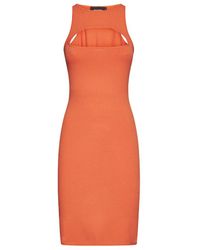 DSquared² - Cut-Out Detailed Knitted Sleeveless Dress - Lyst