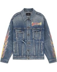 we11done - Flame Micro-Label Denim Jacket - Lyst