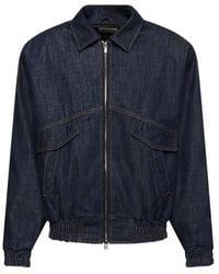 Magda Butrym - Lapel Long-Sleeved Denim Coat - Lyst