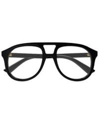 Gucci - Eyewear Aviator Frame Glasses - Lyst