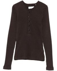 Citizens of Humanity - Drea Waffle-Knit Henley Top - Lyst