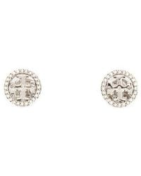 Tory Burch - Miller Stud Logo Detailed Earrings - Lyst