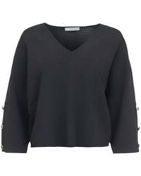Max Mara - Button-Detail V-Neck Top - Lyst