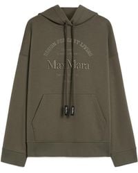Max Mara - Cotton-Blend Embroidered Hoodie - Lyst