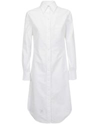 Thom Browne - Long-Sleeve Shirt Dress - Lyst